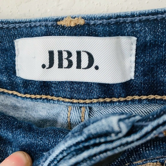 Just Black Denim Button Fly Mini Cut Off Jean Shorts - Picture 3 of 4